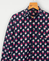 Black Heritage - Pure Cotton Handblock Shirt - Jaipuri Crown